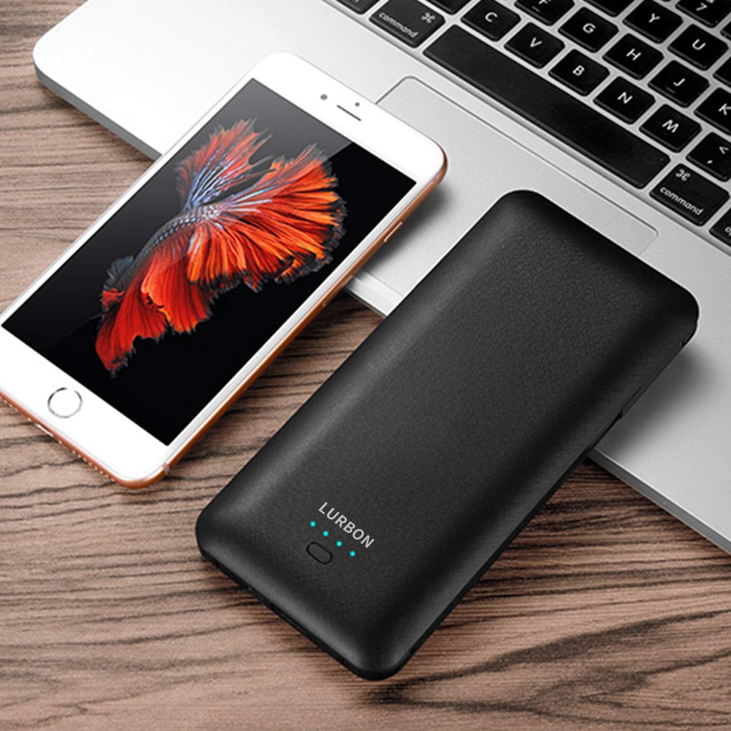 10000 mAh Portable Charger Power Bank,Slim External Battery Pack with Built in AC Wall Plug, USB C Cable Total 3 Different Cables Compatible with Cell Phone Tablet - Image 6