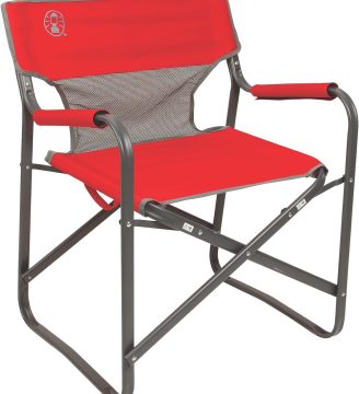 Coleman Outpost Breeze Folding Camp Chair with Cooling Mesh Back, Portable Outdoor Chair Supports up to 300lbs
